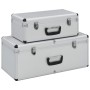 Aufbewahrungsboxen 2 Einheiten aus silbernem Aluminium von vidaXL, Werkzeugkästen - Ref: Foro24-91850, Preis: 104,76 €, Rabat...