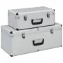Storage boxes 2 units silver aluminum by vidaXL, Toolboxes - Ref: Foro24-91850, Price: 98,39 €, Discount: %