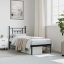 Bed frame with black metal headboard 75x190 cm by , Beds and slatted bases - Ref: Foro24-353527, Price: 70,72 €, Discount: %