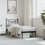 Bed frame with black metal headboard 75x190 cm by , Beds and slatted bases - Ref: Foro24-353527, Price: 69,60 €, Discount: %