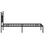 Bed frame with black metal headboard 75x190 cm by , Beds and slatted bases - Ref: Foro24-353527, Price: 70,72 €, Discount: %
