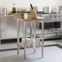 Mesa trabajo cocina y salpicadero acero inoxidable 55x55x93 cm by , Restoration - Ref: Foro24-376456, Price: 113,74 €, Discou...