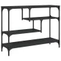 Mesa consola madera de ingeniería negra 100x30x75 cm by , Side tables - Ref: Foro24-838913, Price: 68,34 €, Discount: %