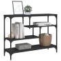 Mesa consola madera de ingeniería negra 100x30x75 cm by , Side tables - Ref: Foro24-838913, Price: 69,30 €, Discount: %