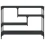 Mesa consola madera de ingeniería negra 100x30x75 cm by , Side tables - Ref: Foro24-838913, Price: 68,34 €, Discount: %