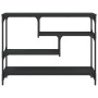 Mesa consola madera de ingeniería negra 100x30x75 cm by , Side tables - Ref: Foro24-838913, Price: 69,30 €, Discount: %