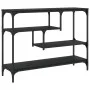 Mesa consola madera de ingeniería negra 100x30x75 cm by , Side tables - Ref: Foro24-838913, Price: 68,34 €, Discount: %