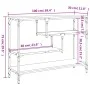 Mesa consola madera de ingeniería negra 100x30x75 cm by , Side tables - Ref: Foro24-838913, Price: 68,34 €, Discount: %