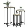 Mesas auxiliares apilables 3 uds madera ingeniería roble Sonoma de , Mesas auxiliares - Ref: Foro24-838939, Precio: 47,69 €, ...