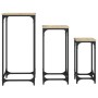 Mesas auxiliares apilables 3 uds madera ingeniería roble Sonoma by , Side tables - Ref: Foro24-838939, Price: 48,41 €, Discou...