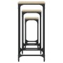Mesas auxiliares apilables 3 uds madera ingeniería roble Sonoma by , Side tables - Ref: Foro24-838939, Price: 48,41 €, Discou...