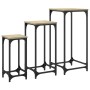 Mesas auxiliares apilables 3 uds madera ingeniería roble Sonoma by , Side tables - Ref: Foro24-838939, Price: 48,41 €, Discou...