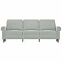 3-Sitzer-Sofa aus hellgrauem Samt, 180 cm von , Sofas - Ref: Foro24-359539, Preis: 295,52 €, Rabatt: %