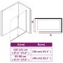 Mampara de ducha plegable 2 paneles ESG 120x140 cm de vidaXL, Puertas de ducha - Ref: Foro24-144677, Precio: 179,67 €, Descue...
