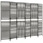 Biombo de 6 paneles ratán sintético gris de , Divisores de ambientes - Ref: Foro24-365402, Precio: 162,21 €, Descuento: %