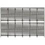 Biombo de 6 paneles ratán sintético gris de , Divisores de ambientes - Ref: Foro24-365402, Precio: 162,21 €, Descuento: %