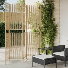 5 panel beige synthetic rattan screen by , Room dividers - Ref: Foro24-365399, Price: 133,64 €, Discount: %