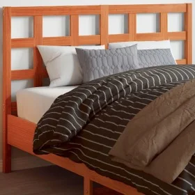 Bettkopfteil aus massivem Kiefernholz in Wachsbraun, 135 cm von , Kopf- und Fußteile - Ref: Foro24-844200, Preis: 39,95 €, Ra...