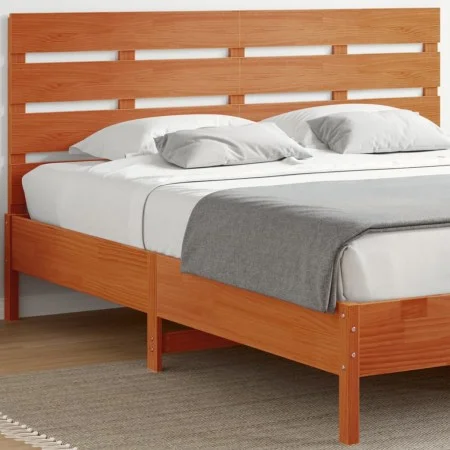 Bettkopfteil aus massivem Kiefernholz in Wachsbraun, 180 cm von , Kopf- und Fußteile - Ref: Foro24-844448, Preis: 49,76 €, Ra...