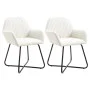 Esszimmerstühle, 2 Einheiten, cremefarbener Stoff von vidaXL, Essstühle - Ref: Foro24-249809, Preis: 178,41 €, Rabatt: %