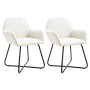 Esszimmerstühle, 2 Einheiten, cremefarbener Stoff von vidaXL, Essstühle - Ref: Foro24-249809, Preis: 180,10 €, Rabatt: %