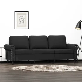 3-Sitzer-Sofa aus schwarzem Samt, 180 cm von , Sofas - Ref: Foro24-359544, Preis: 327,18 €, Rabatt: %
