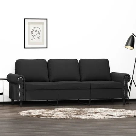 3-Sitzer-Sofa aus schwarzem Samt, 180 cm von , Sofas - Ref: Foro24-359544, Preis: 327,18 €, Rabatt: %