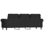 3-Sitzer-Sofa aus schwarzem Samt, 180 cm von , Sofas - Ref: Foro24-359544, Preis: 327,18 €, Rabatt: %