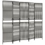 5-panel gray synthetic rattan screen by , Room dividers - Ref: Foro24-365398, Price: 127,04 €, Discount: %