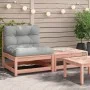 Sofá de jardín sin reposabrazos con cojines y reposapiés by , Modular outdoor sofas - Ref: Foro24-838139, Price: 105,92 €, Di...