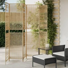 Biombo de 6 paneles ratán sintético beige by , Room dividers - Ref: Foro24-365403, Price: 162,09 €, Discount: %