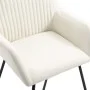 Esszimmerstühle, 2 Einheiten, cremefarbener Stoff von vidaXL, Essstühle - Ref: Foro24-249809, Preis: 178,41 €, Rabatt: %