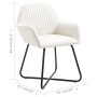 Esszimmerstühle, 2 Einheiten, cremefarbener Stoff von vidaXL, Essstühle - Ref: Foro24-249809, Preis: 180,10 €, Rabatt: %