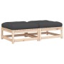 Garden stools with cushions 2 pcs solid pine wood by , Modular outdoor sofas - Ref: Foro24-838101, Price: 107,48 €, Discount: %