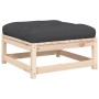 Garden stools with cushions 2 pcs solid pine wood by , Modular outdoor sofas - Ref: Foro24-838101, Price: 107,48 €, Discount: %