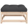 Garden stools with cushions 2 pcs solid pine wood by , Modular outdoor sofas - Ref: Foro24-838101, Price: 107,48 €, Discount: %