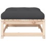 Garden stools with cushions 2 pcs solid pine wood by , Modular outdoor sofas - Ref: Foro24-838101, Price: 107,48 €, Discount: %