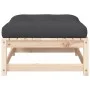 Garden stools with cushions 2 pcs solid pine wood by , Modular outdoor sofas - Ref: Foro24-838101, Price: 106,54 €, Discount: %