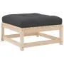 Garden stools with cushions 2 pcs solid pine wood by , Modular outdoor sofas - Ref: Foro24-838101, Price: 106,54 €, Discount: %