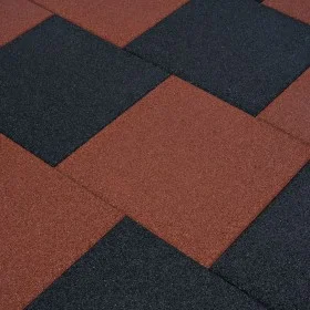 Rubber tiles fall protection 6 units 50x50x3cm red by vidaXL, Floors and carpets - Ref: Foro24-91786, Price: 89,43 €, Discoun...