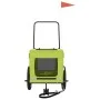 Pet Bicycle Trailer Iron Oxford Cloth Green Black by , pet strollers - Ref: Foro24-93934, Price: 87,33 €, Discount: %