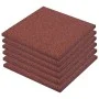 Losetas de goma protección de caídas 6 unidades 50x50x3cm rojo de vidaXL, Suelos y moquetas - Ref: Foro24-91786, Precio: 89,4...