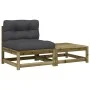 Garden sofa without armrests with cushions and footrest by , Modular outdoor sofas - Ref: Foro24-838140, Price: 109,77 €, Dis...