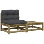 Gartensofa ohne Armlehnen mit Kissen und Fußstütze von , Modulare Sofas für den Außenbereich - Ref: Foro24-838140, Preis: 110...