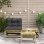 Garden sofa without armrests with cushions and footrest by , Modular outdoor sofas - Ref: Foro24-838140, Price: 109,77 €, Dis...