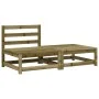 Garden sofa without armrests with cushions and footrest by , Modular outdoor sofas - Ref: Foro24-838140, Price: 109,77 €, Dis...