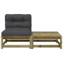 Garden sofa without armrests with cushions and footrest by , Modular outdoor sofas - Ref: Foro24-838140, Price: 110,88 €, Dis...