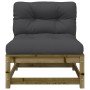 Garden sofa without armrests with cushions and footrest by , Modular outdoor sofas - Ref: Foro24-838140, Price: 110,88 €, Dis...
