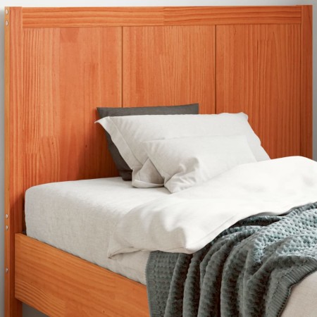 Cabecero de cama madera maciza de pino marrón cera 100 cm de , Cabeceros y pies de cama - Ref: Foro24-844238, Precio: 41,96 €...