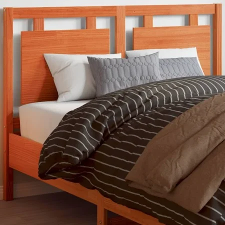 Bettkopfteil aus massivem Kiefernholz in Wachsbraun, 135 cm von , Kopf- und Fußteile - Ref: Foro24-844210, Preis: 45,99 €, Ra...